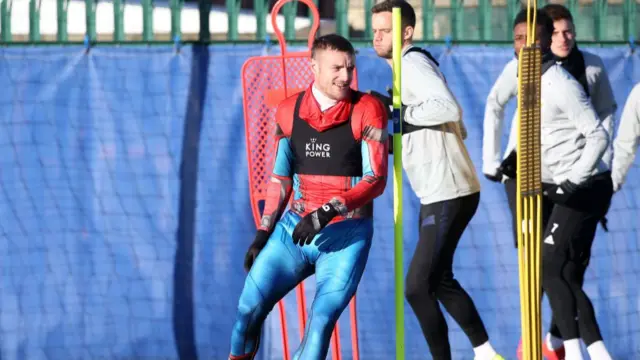 Jamie Vardy dressed as Spider Man