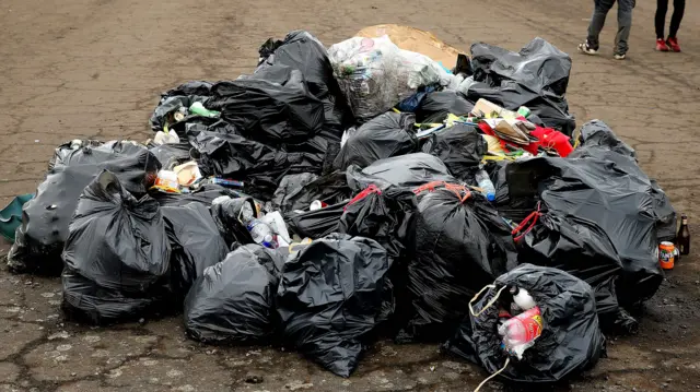 Festival rubbish
