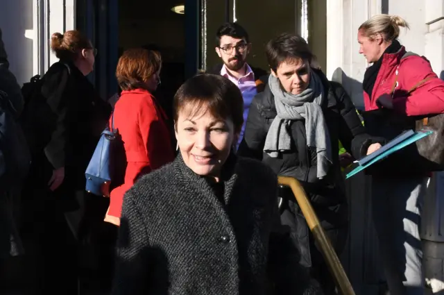 Caroline Lucas, in Whitehall, London, after the Prime Minister announced that she would invite party leaders in the Commons and other MPs in for discussions to get a Parliamentary consensus on the way forward over Brexit.