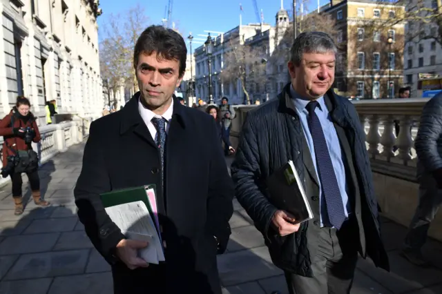 Tom Brake (left) and Alistair Carmichael in Whitehall