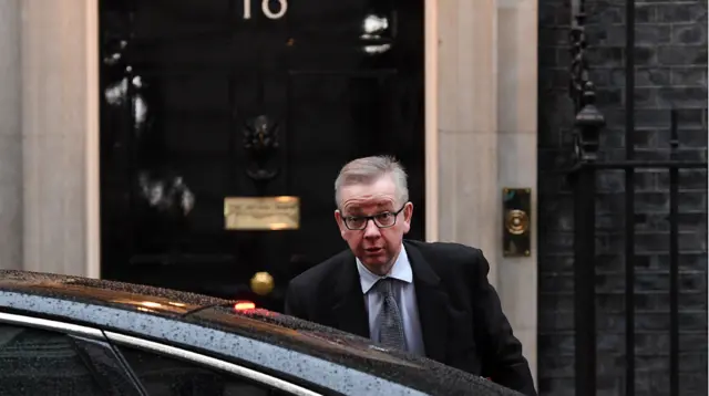 British Secretary of State for Environment, Food and Rural Affairs Michael Gove arrives at No. 10 Downing Street in London, Britain, 17 January 2019. British Prime Minister Theresa May is holding talks with the cabinet and party leaders over Brexit