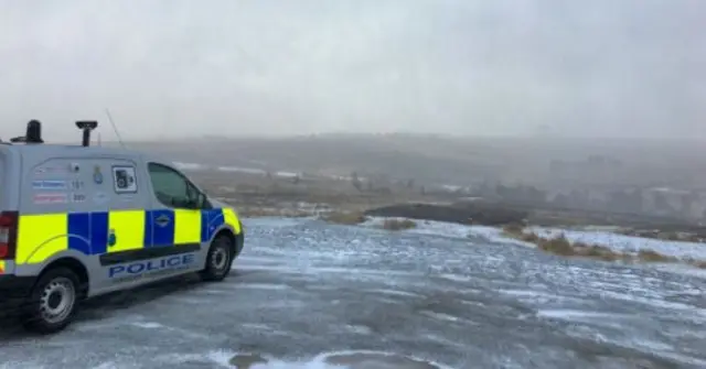 Snow on moors