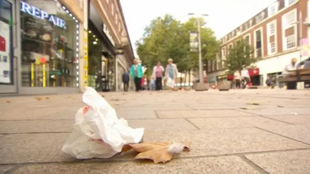 Some rubbish in Hull city centre