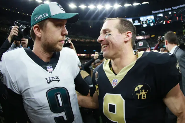 Drew Brees and Nick Foles