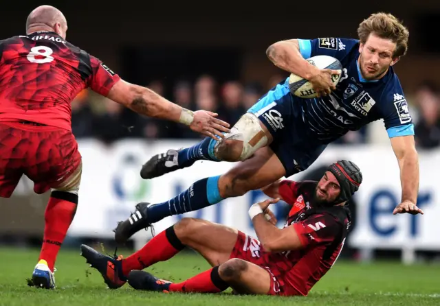 Frans Steyn in action for Montpellier