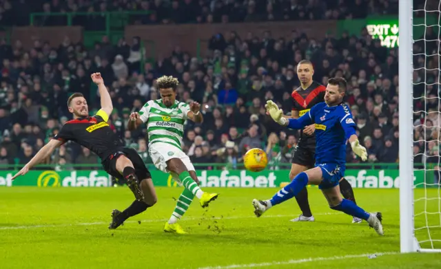 Scott Sinclair scores Celtic's second goal