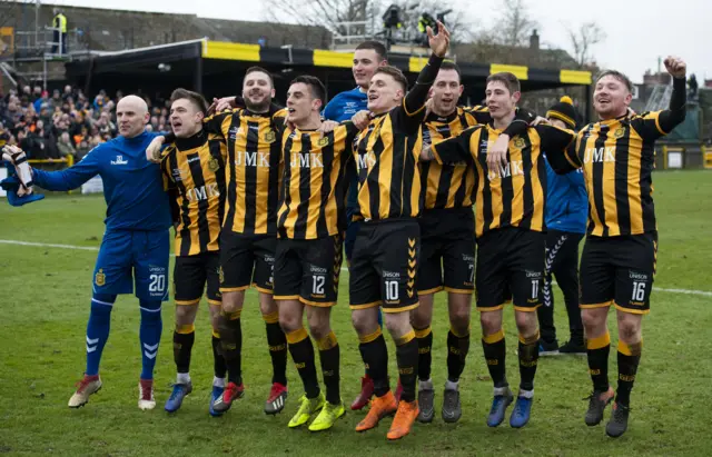 Auchinleck Talbot celebrate