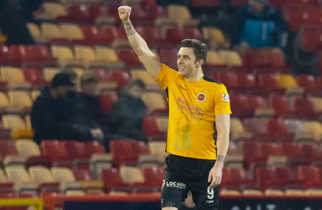 Stenhousemuir's Mark McGuigan celebrates