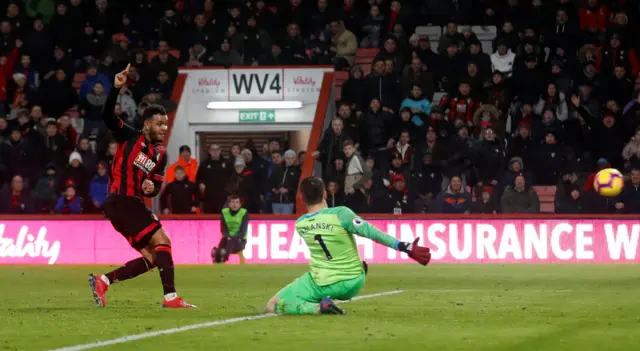 Josh King scores for Bournemouth