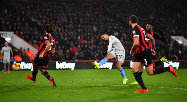 Javier Hernandez shoots at goal