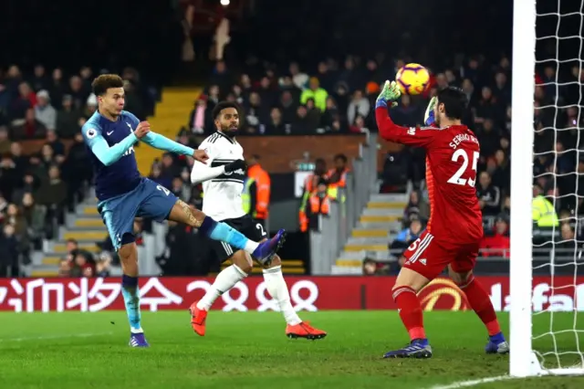 Alli scores for Spurs v Fulham