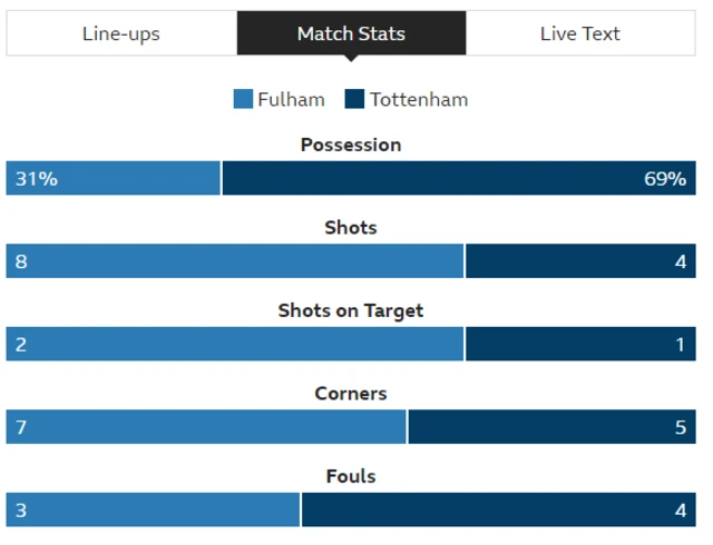 Fulham 1-0 Tottenham