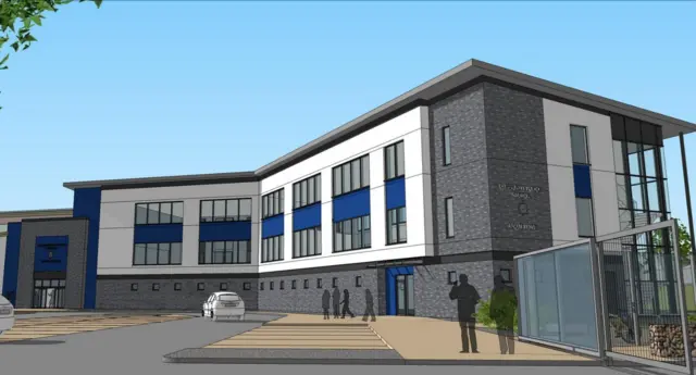 Artist impression of new Derby police station