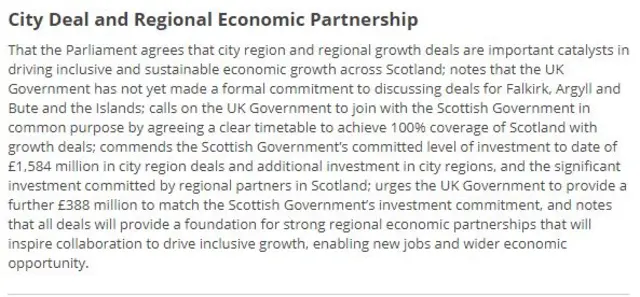 Scottish government's motion