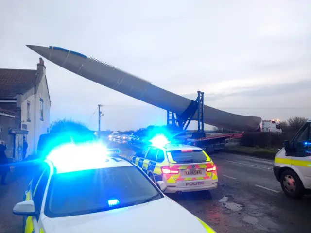 An abnormal load being moved yesterday