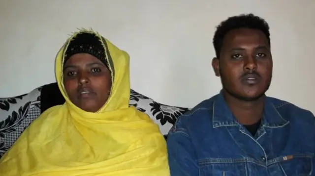 Shamsu Diin and his wife Ikran Abdullahi