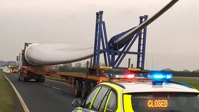 An abnormal load being moved yesterday