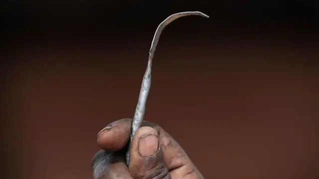 A homemade tool from a nail used for FGM