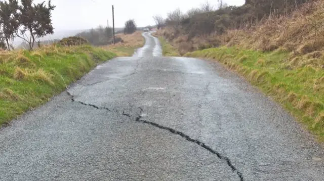 Damage to the road