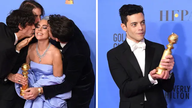 Lady Gaga and Rami Malek