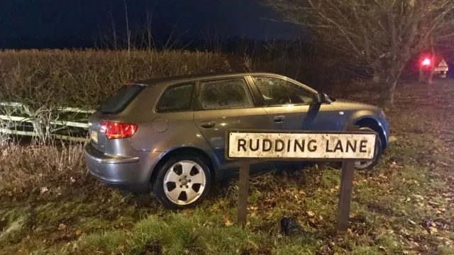 An Audi on Rudding Lane