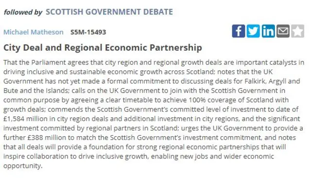 Scottish government motion