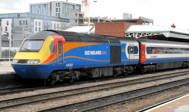 Train at Nottingham Station