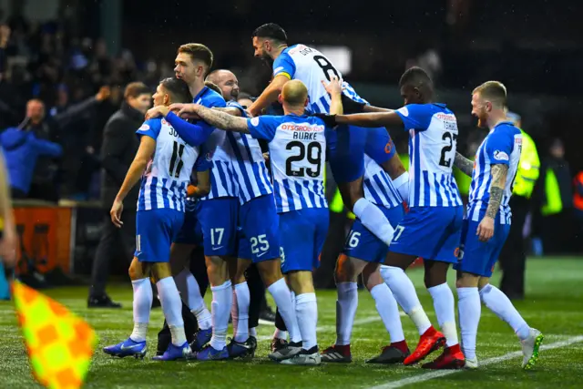 Kilmarnock celebrate Jordan Jones' winning goal