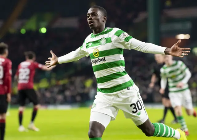 Timothy Weah came off the bench to score Celtic's fourth goal