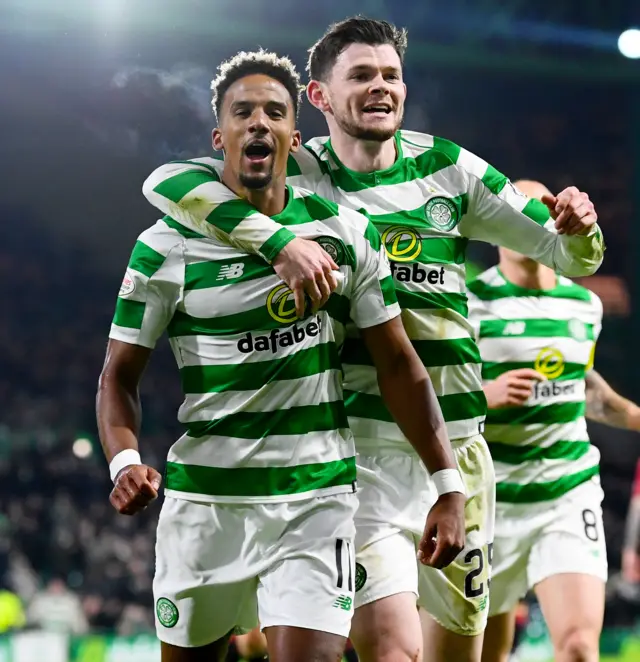 Scott Sinclair and Oliver Burke have scored for Celtic