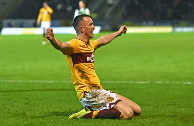 David Turnbull celebrates scoring