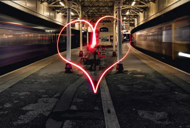 Halifax station with "heart" symbol