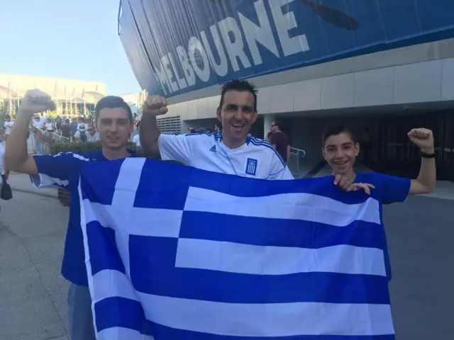 Greek fans at Australian Open