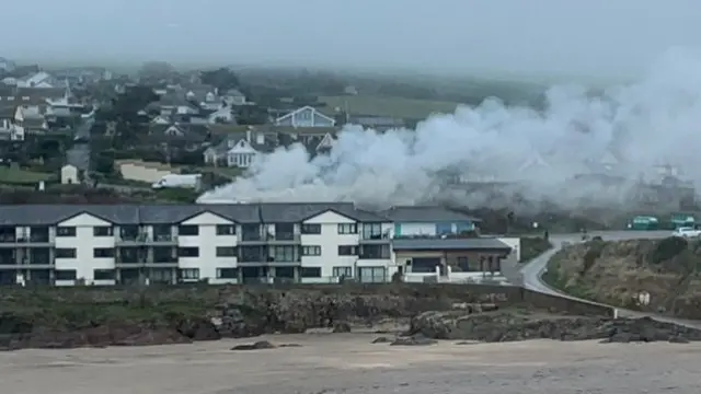 Fire in Bigbury on Sea