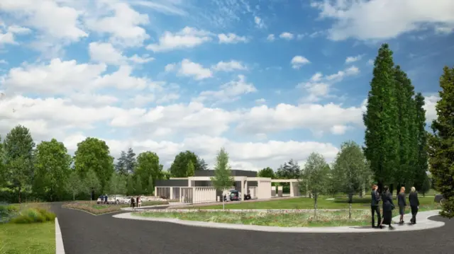 Artist impression of new crematorium