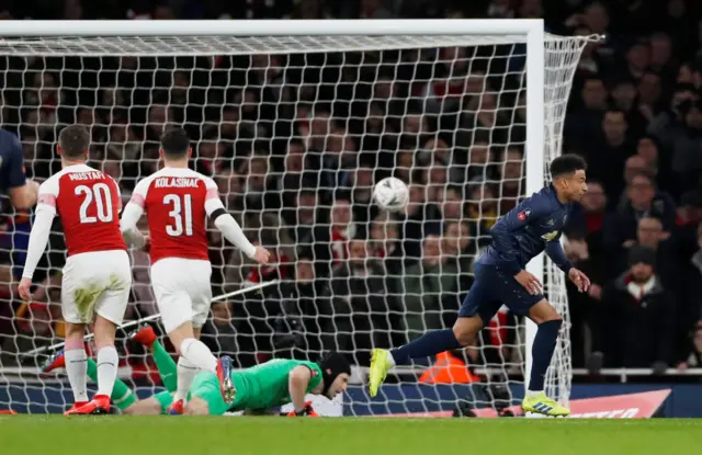 Jesse Lingard celebrates