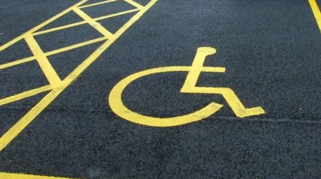 Disabled parking bay