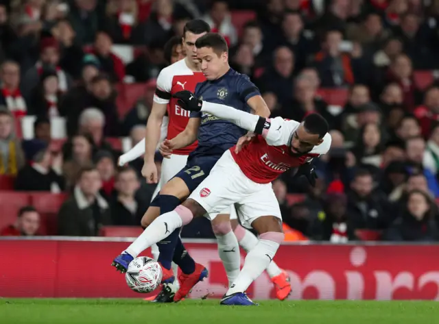 Ander Herrera fights for the ball