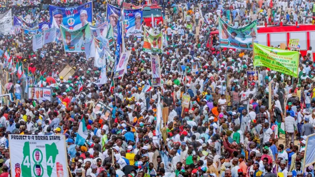 An APC rally in Maiduguri, Nigeria