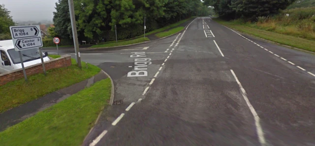 Junction on the A1084 near Grasby.