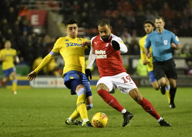 Leeds and Rotherham players