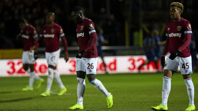 West Ham dejected