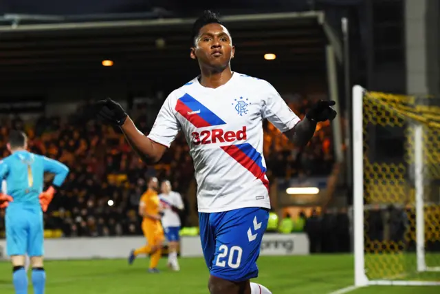 Alfredo Morelos scored Rangers' final goal in a comprehensive win at Livingston