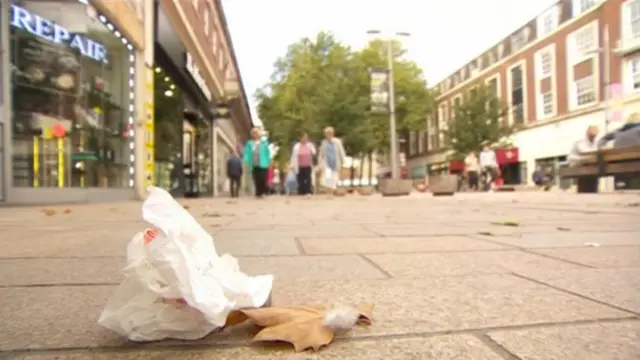 Rubbish on a Hull street