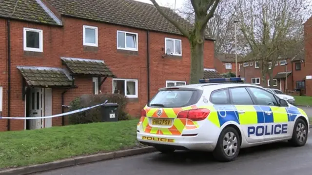 Police cordon in Beaumont Leys