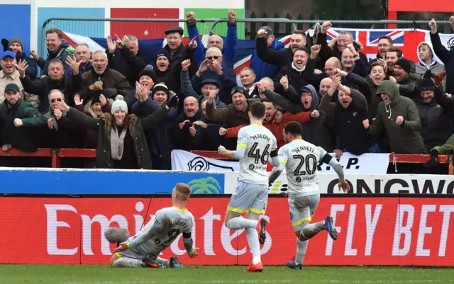 Waghorn celebrates his goal