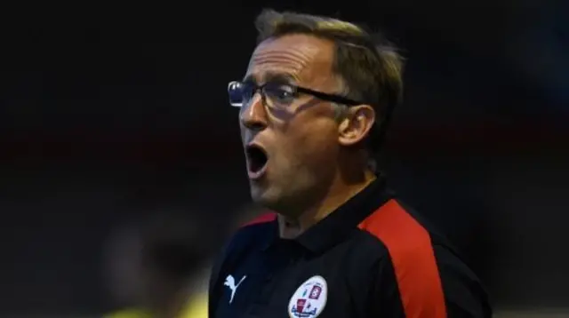 Mark Yates when Crawley manager in 2015