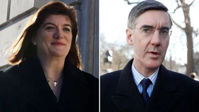 Nicky Morgan and Jacob Rees-Mogg