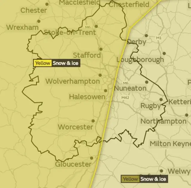 Met Office warning map