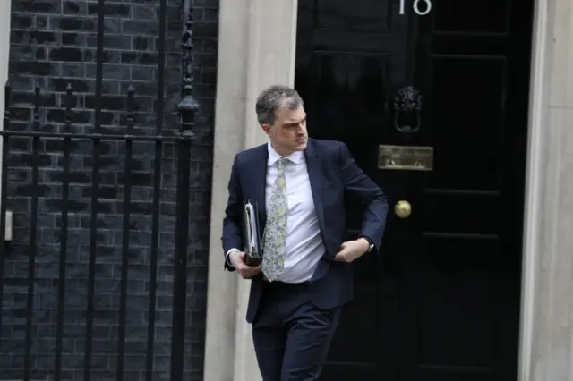 Julian Smith leaving Downing Street